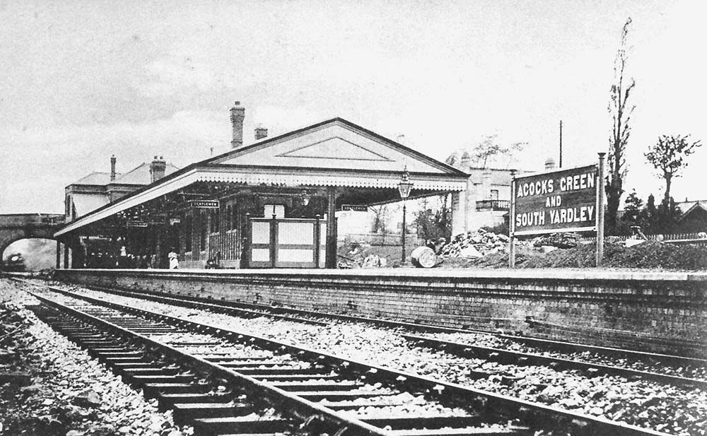 Looking towards Birmingham showing the down relief island platform being built prior to the construction of the main up and down island platforms