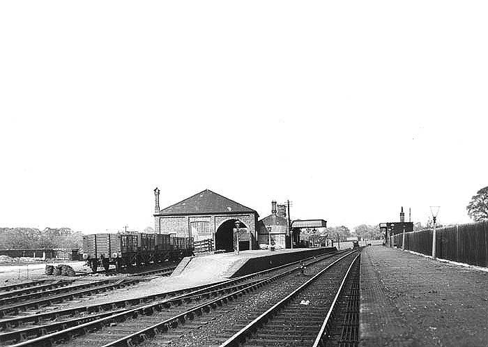 Looking towards Hatton with the broad gauge shed on the left