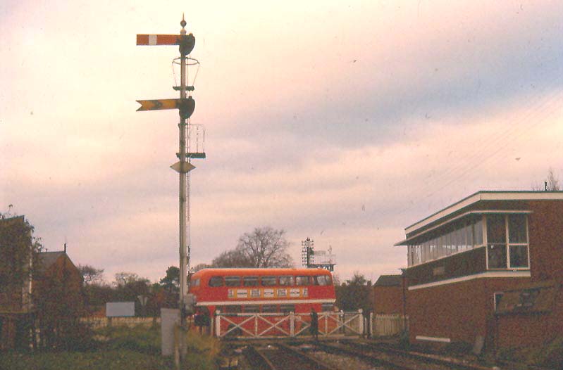  View of the signal box taken after closure of the line south of Stratford-on-Avon although before the signalling was dismantled