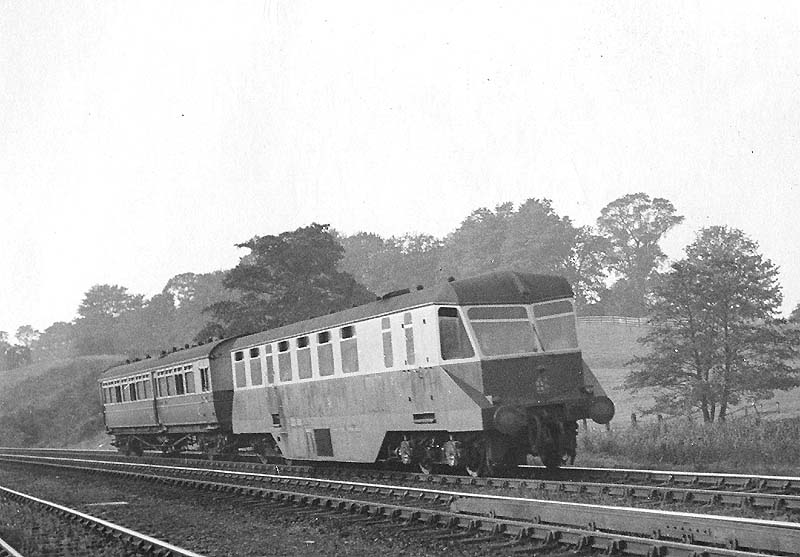 GWR Diesel Railcar No 26 with auto trailer No 62 on a Stratford-upon-Avon local train