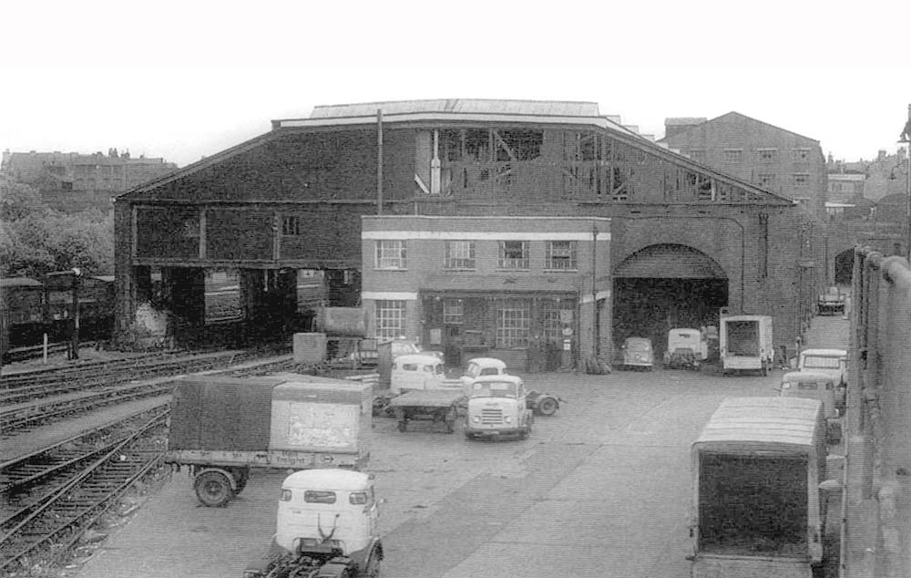 The old Inwards shed, now known as the Bottom shed, seen from the Pitsford Street side of the depot