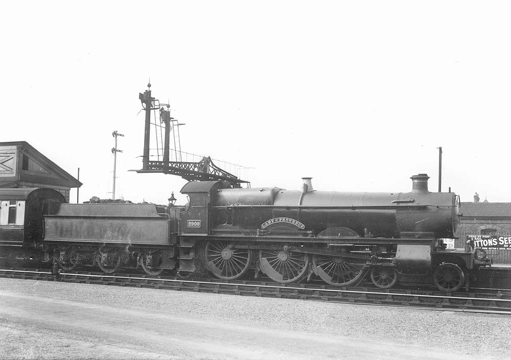 GWR 4-6-0 29xx 'Saint' class No 2909 'Lady of Province' stands at Leamington on an up express to Paddington