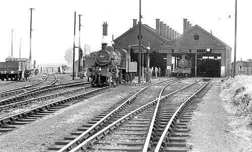Leamington shed on the 12th June 1965, the very last day of operation, with at least one ex-LMS interloper in view