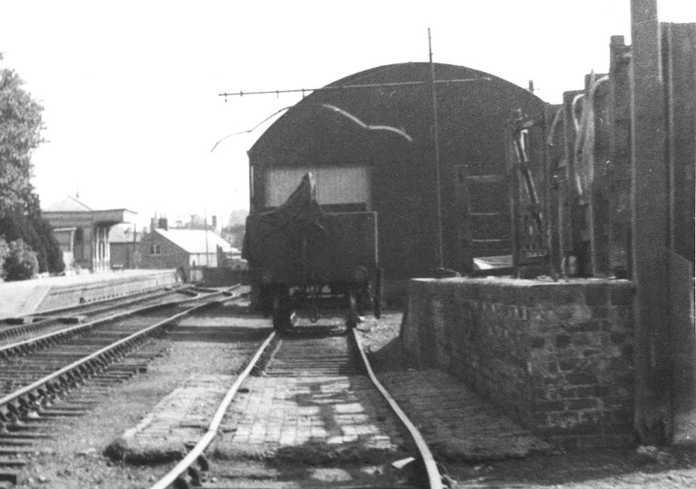 Close up showing how the track adjacent to cattle docks was protected by providing hard standing