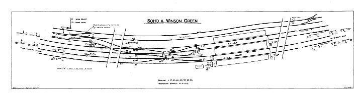 A low resolution version of the Signalling Diagram for Soho & Winson Green Signal Box