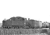 British Railways Standard Class 2 2-6-0 Mogul No 78009 is seen approaching Stretton Fosse with a Shipston bound freight