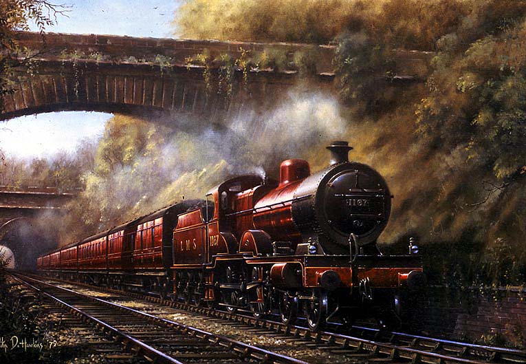 LMS 4-4-0 Compound No 1167 is seen exiting Beechwood Tunnel on a two-hour express service to Euston