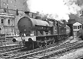 Ex-LNWR G2A 0-8-0 No 49361 heads a SLS Special past New Street No 1 Signal Cabin on 22nd June 1963