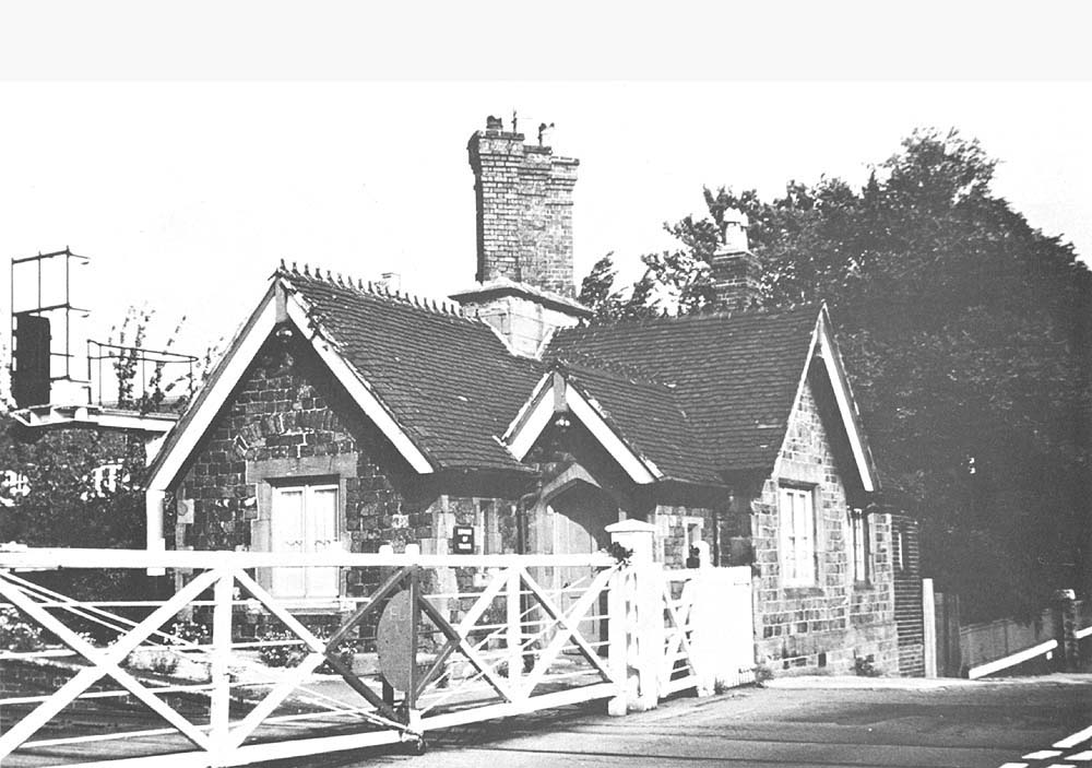 View of the station's master's house which was located at the end of Coundon Road station's up platform next to the level crossing