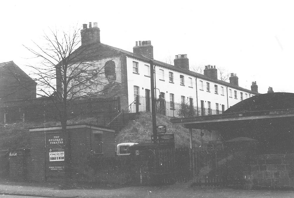View of the London and Birmingham Railway cottages which stood above the railway off Warwick Road