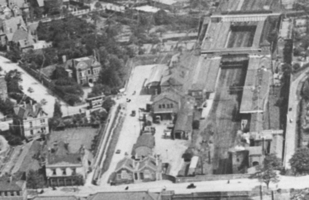 Close up showing Coventry's original 1838 station building, the 1901 