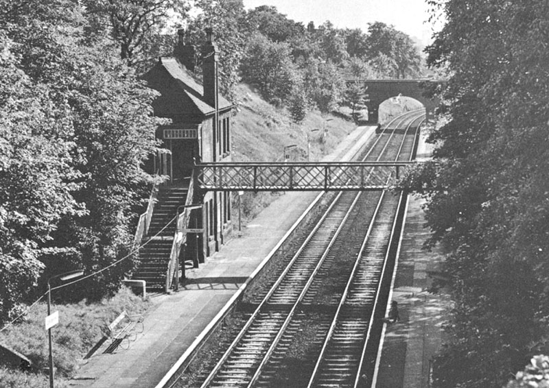 View of Gravelly Hill station showing the extended platform is now being used for most of its length