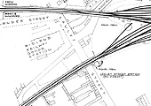 Plan showing the location of Lawley Street station on the viaduct adjacent to Lawley Street Goods Station