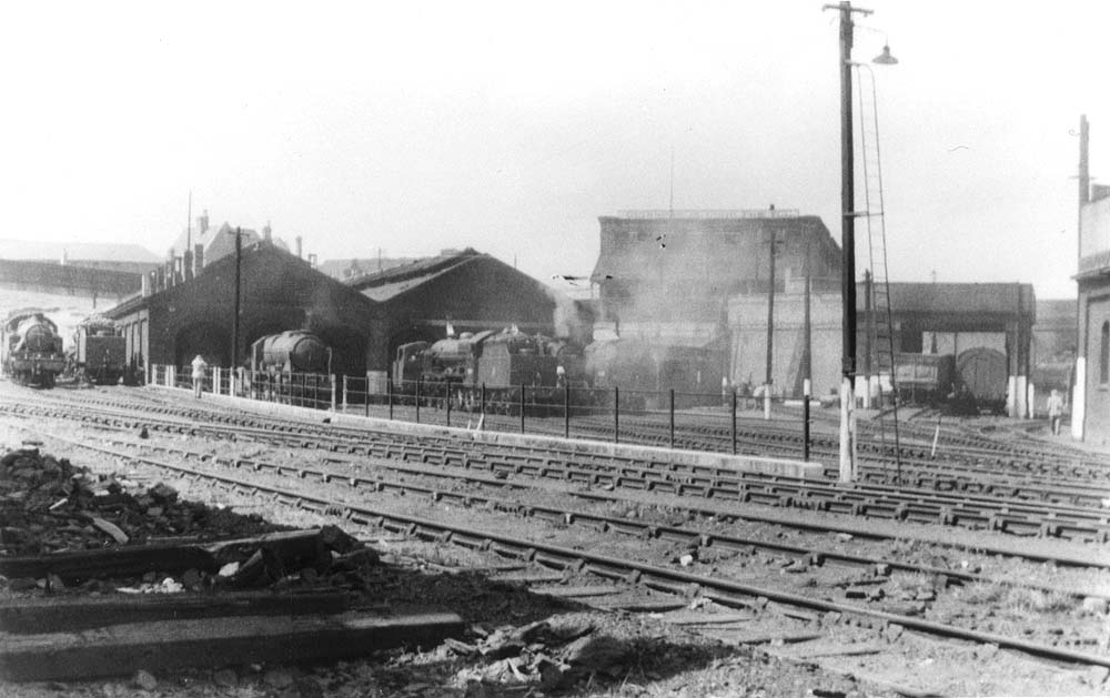 A 1958 general view of Monument Lane shed as seen from alongside the saw mill located in the builders yard