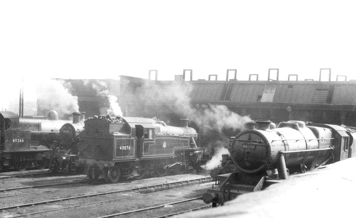 An array of pre-grouping, grouping and British Railways built locomotive power on display in the last years of the shed's working life