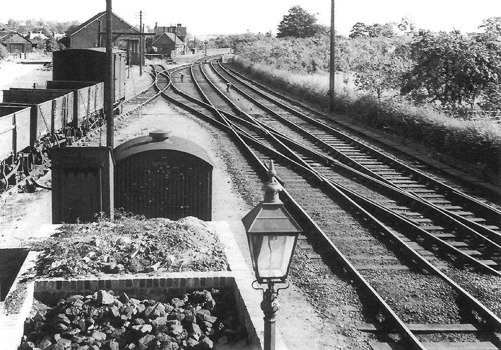 View from the signal box looking towards the front of the MR goods shed which had an open doorway and windows