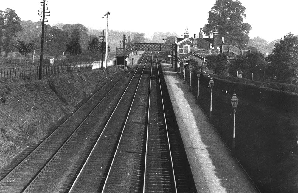 Looking towards Birmingham prior to the alterations to the station caused by the quadrupling of the line north of Barnt Green