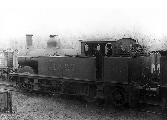 MR 1P 0-4-4T No 1327 stands outside the shed on Sunday 9th April 1922