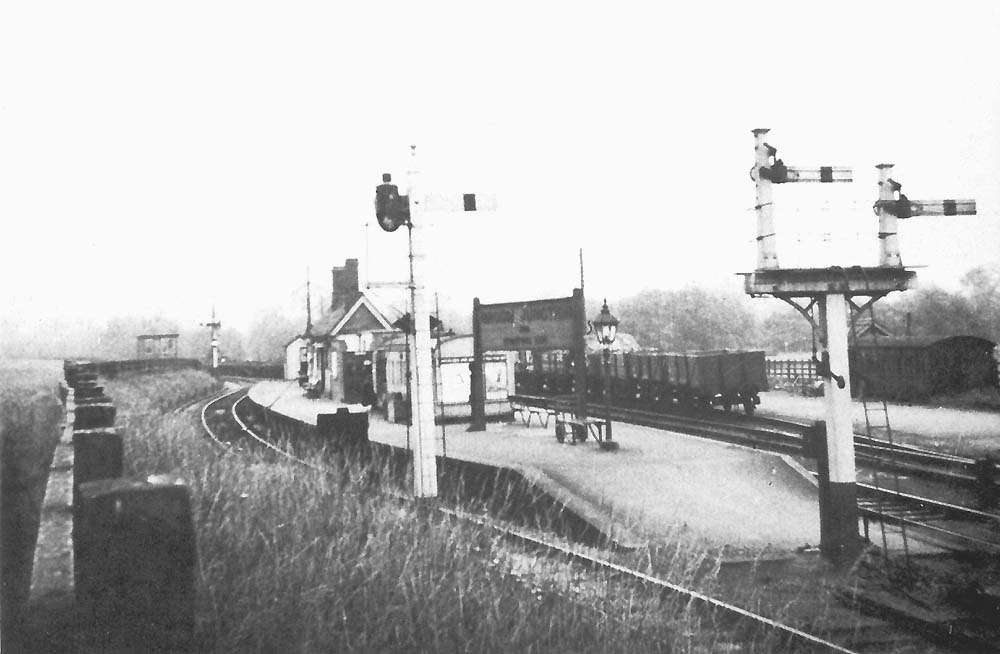 An later view of the station showing the replacement signal arms on the signal gantry too the right