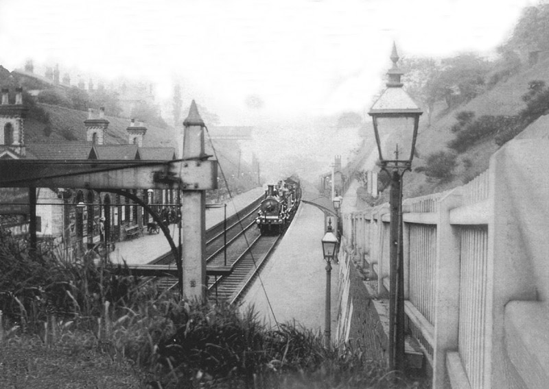 Moseley Station View showing part of the timber gantry which carried