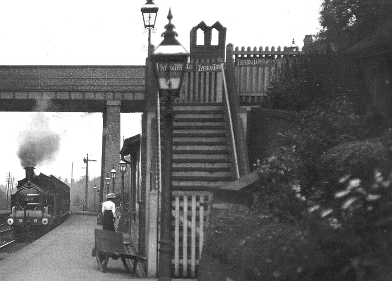 Moseley Station Close up showing the 'newly' erected steps which ran