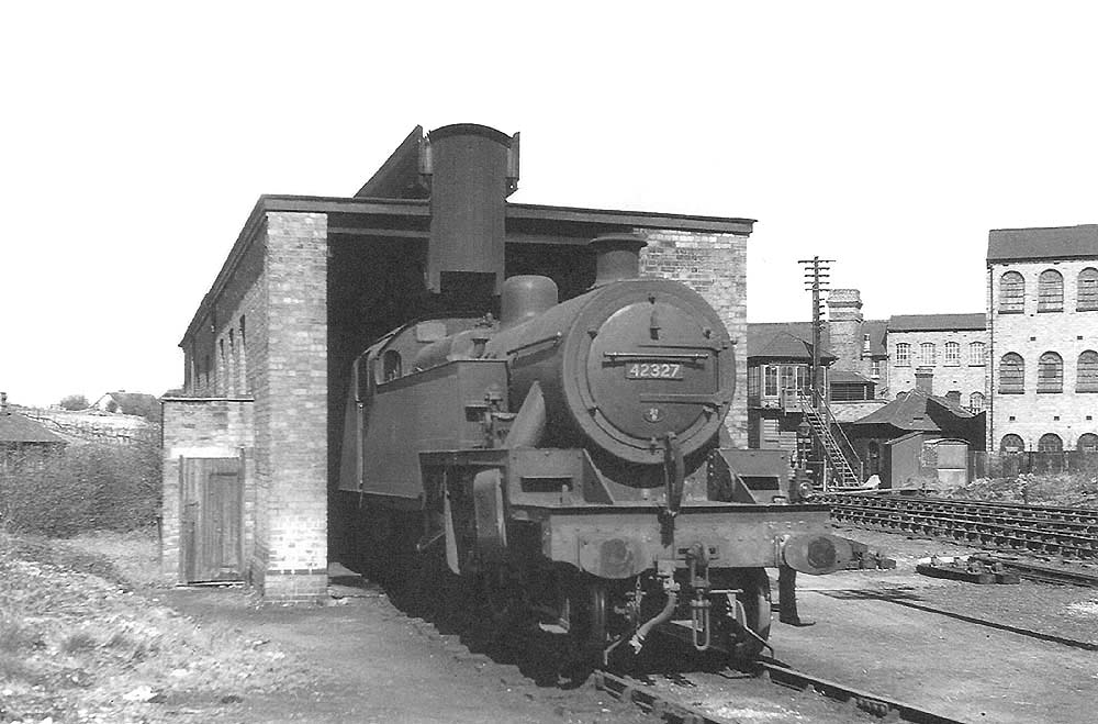 Ex-LMS 2-6-4T No 42327 is seen stabled inside of Redditch shed on 22nd April 1951