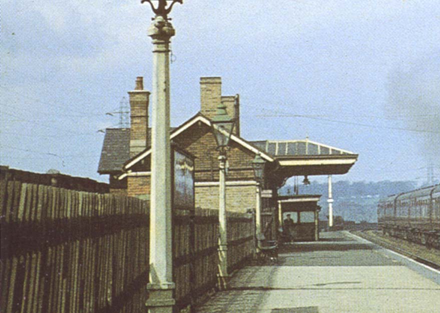 Close up showing Selly Oak's main station building sited on the up platform looking towards Birmingham New Street station