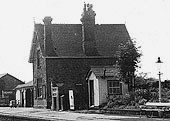 Close up showing the Nuneaton side of Stockingford stationmaster's house and passenger facilities