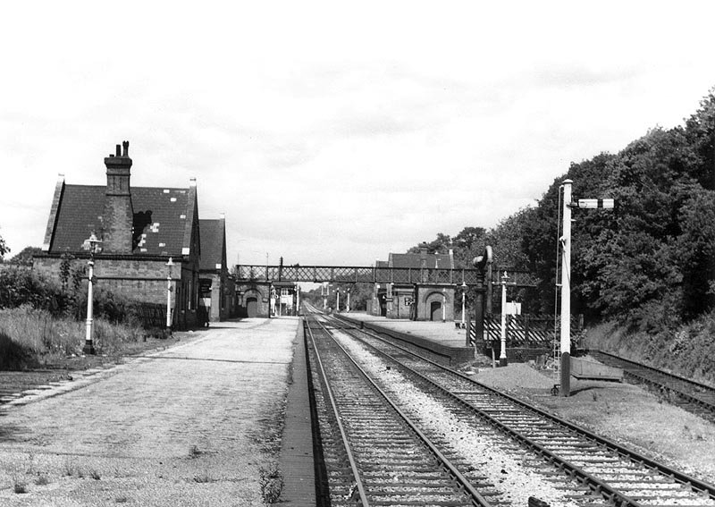 Looking towards Walsall from the Water Orton end of the up platform with the main station building located on the left