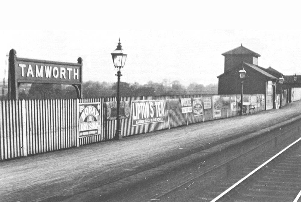 Tamworth High Level Station Looking obliquely south towards Wilnecote