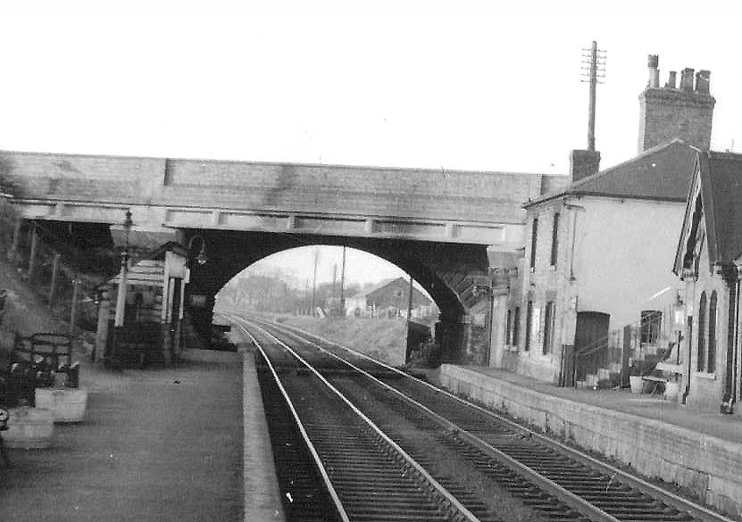 Wilnecote Station Close up view along the up platform towards Tamworth