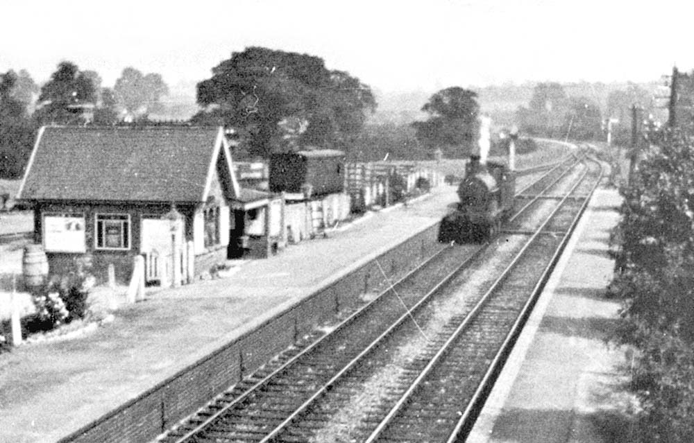 Close up showing Ettington station's main passenger building during its heyday in the 1930s