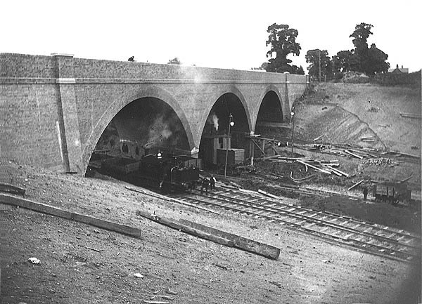 View of the north side of the three arch bridge carrying Ashlawn Road over the Great Central line