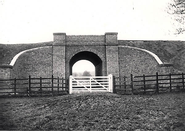 View of the completed brick arch underbridge Upper Shuckborough north of Staverton Road 