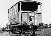 EHLR Brake Van No 1 is seen in good repair whilst standing on the EHLR's exchange sidings with the SMJ