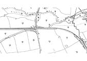 A 1904 25 inch to the mile Ordnance Survey Map of the site of Aston Cantlow Halt when opened on 18th December 1922