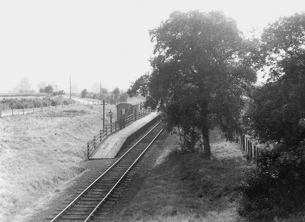 Another view of the basic facilities at Aston Cantlow Halt as seen from the road over bridge in the late 1930s