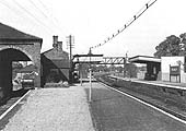 View showing the extensions to both platforms and on the left, the buffer stop erected at the end of the siding