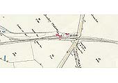An 1885 25 inch to the mile Ordnance Survey Map of Bearley Station and Bearley East Junction on the left