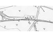 A 1904 25 inch to the mile Ordnance Survey Map of Bearley Station and Bearley East Junction on the left