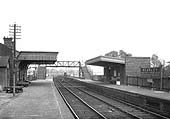 View of the extended platform and new footbridge from the Bearley Junction end of the station