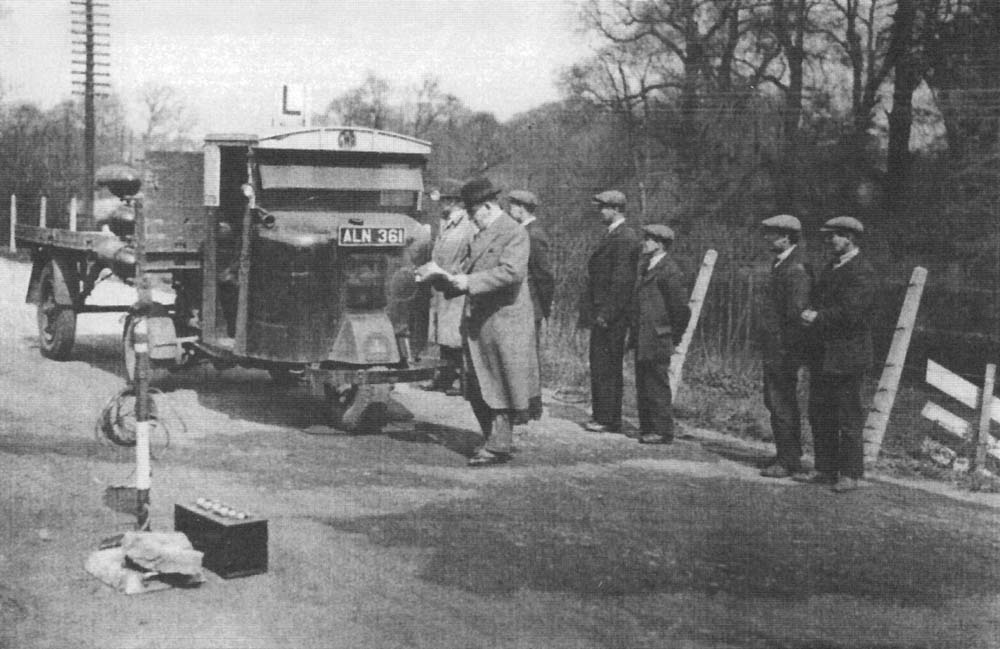 View of a Scammell mechanical horse and trailer being used to deliver goods from selected local goods yards