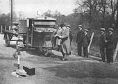 View of a Scammell mechanical horse and trailer being used to deliver goods from selected local goods yards