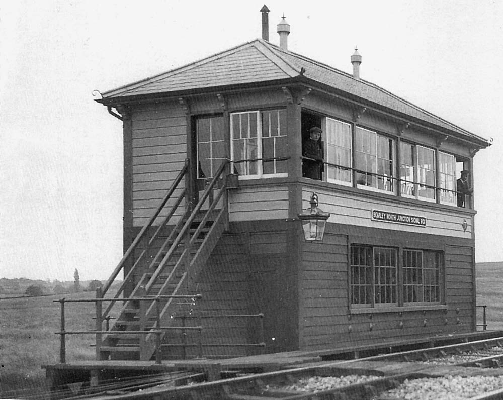 Close up showing Bearley North Junction box, built to the GWR's Type27c timber design, and contained 35 levers
