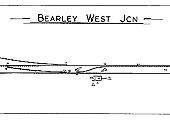 A low resolution version of the Signalling Diagram for Bearley West Junction Signal Box produced courtesy of the SRS