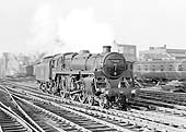British Railways 4-6-0 Standard Class 5MT No 73030 is seen running light engine on Snow Hill's up through road on its way to Tyseley shed