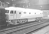 Prototype British Railways Co-Co D0260 'Lion' is seen standing at the southern end of Snow Hill station's through road on 3Z52, an empty test train on 3rd May 1962