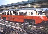 GWR Railcar W14W with a 70 seat capacity powered by two 8 AEC engines is seen standing at Platform 8 with a local passenger service in April 1958