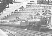 Ex-LMS 4-6-2 Princess Coronation class No 46237 'City of Bristol' is seen standing at Platform 7 on the 2 35pm Wolverhampton to Paddington service