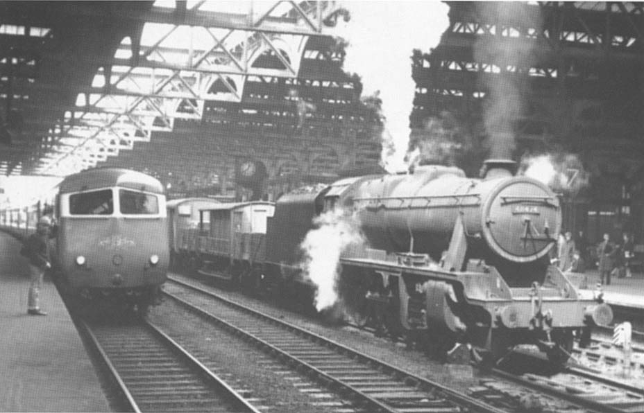 Ex-LMS 2-8-0 8F No 48474 is seen passing through Snow Hill on the down through road whilst at the head of a Class K short pick up freight train on 26th April 1965